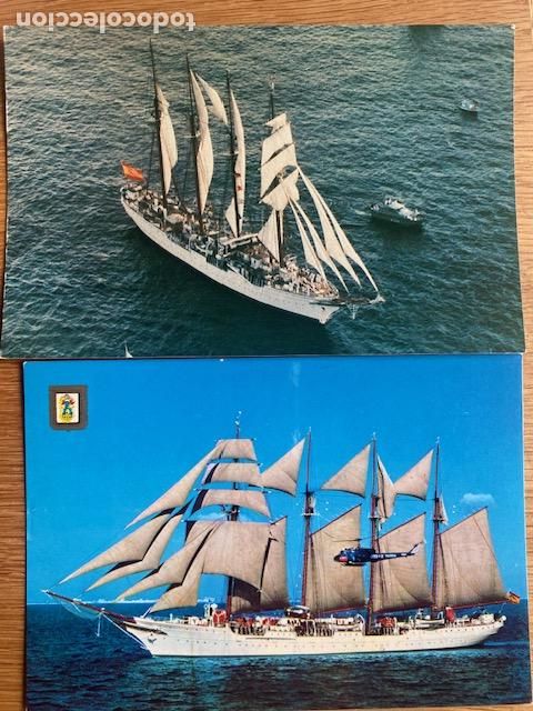Postales: Armada Espa&ntilde;ola. Juan Sebastian de Elcano. Dos postales sin circular - Foto 1