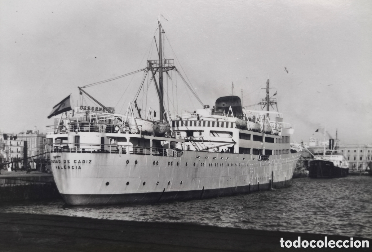 Postales: BUQUE CIUDAD DE C&Aacute;DIZ COMPA&Ntilde;&Iacute;A TRASATL&Aacute;NTICA POSTAL FOTOGR&Aacute;FICA