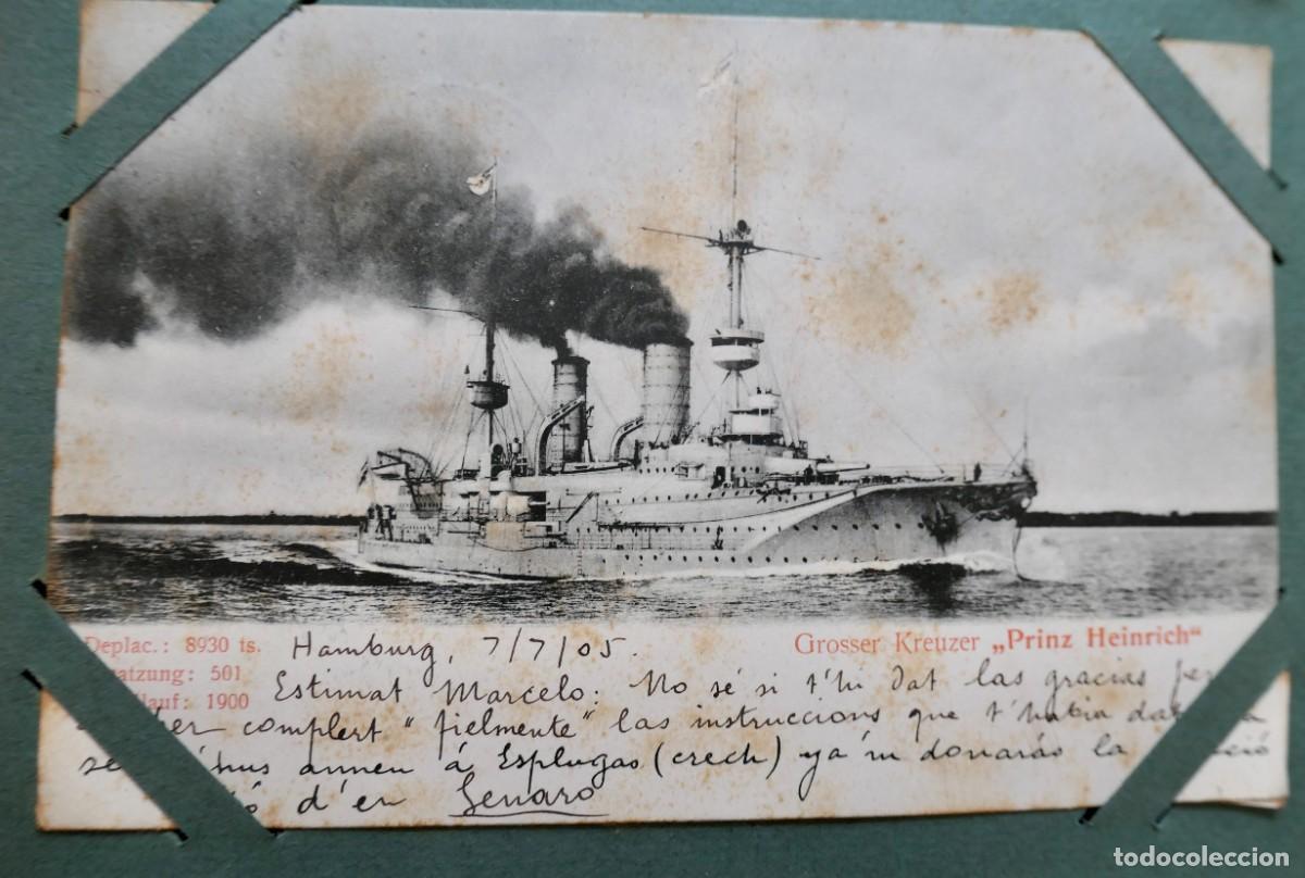 Postales: Postal crucero acorazado alem&aacute;n SMS Prinz Heinrich. 1905