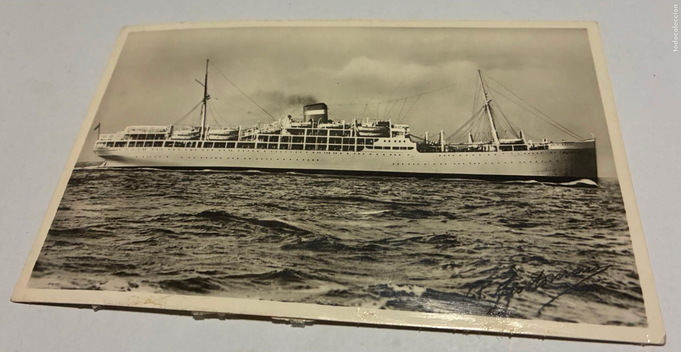 Postales: ANTIGUA POSTAL TRANSATLANTICO AURIGA