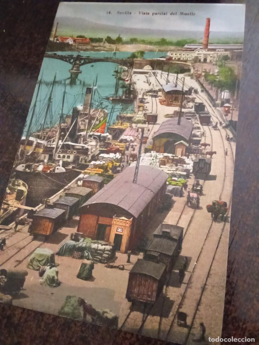 Postales: Sevilla.Vista parcial del muelle.