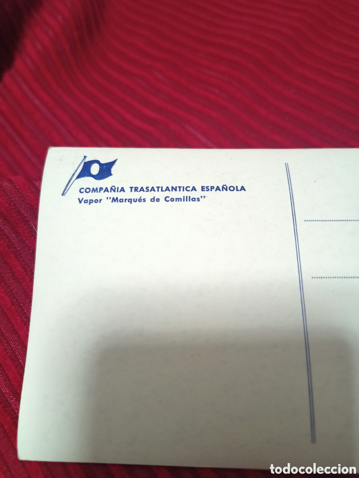 Postales: Antigua postal Vapor &rdquo;Marqu&eacute;s de Comillas. - Foto 2