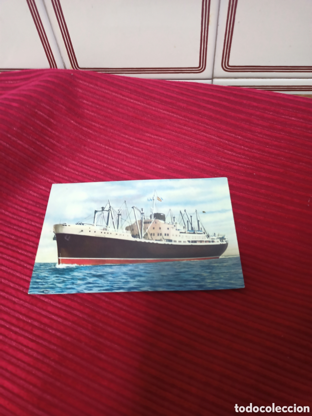 Postales: Antigua postal M/N &rdquo;Guadalupe&rdquo; Compa&ntilde;&iacute;a Trasatl&aacute;ntica Espa&ntilde;ola