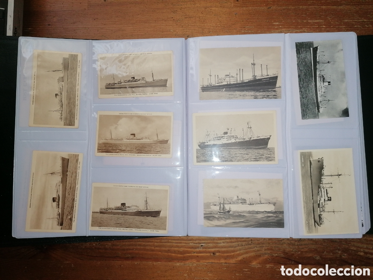 Postales: Gran lote de antiguas tarjetas postales de barcos - Foto 3