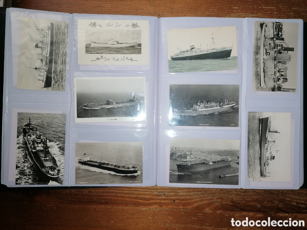 Postales: Gran lote de antiguas tarjetas postales de barcos - Foto 5