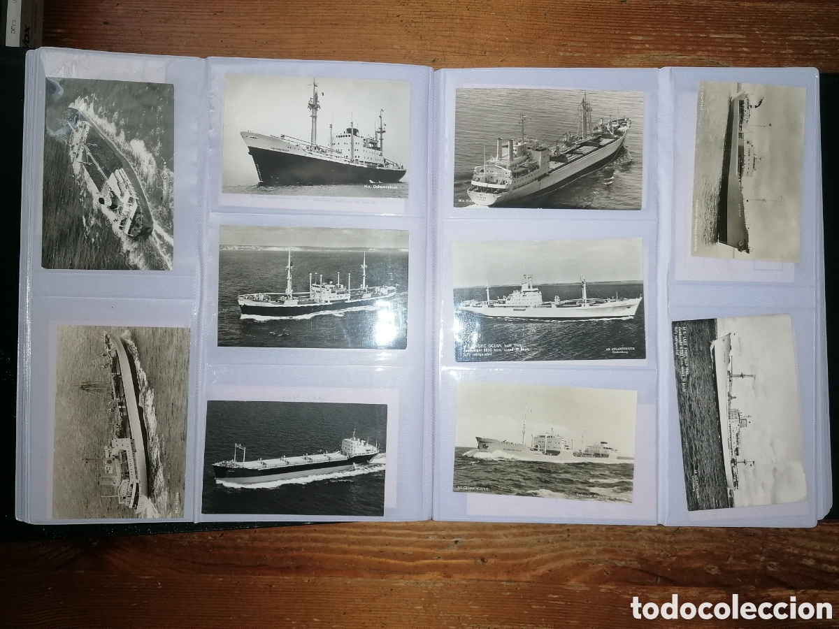Postales: Gran lote de antiguas tarjetas postales de barcos - Foto 6