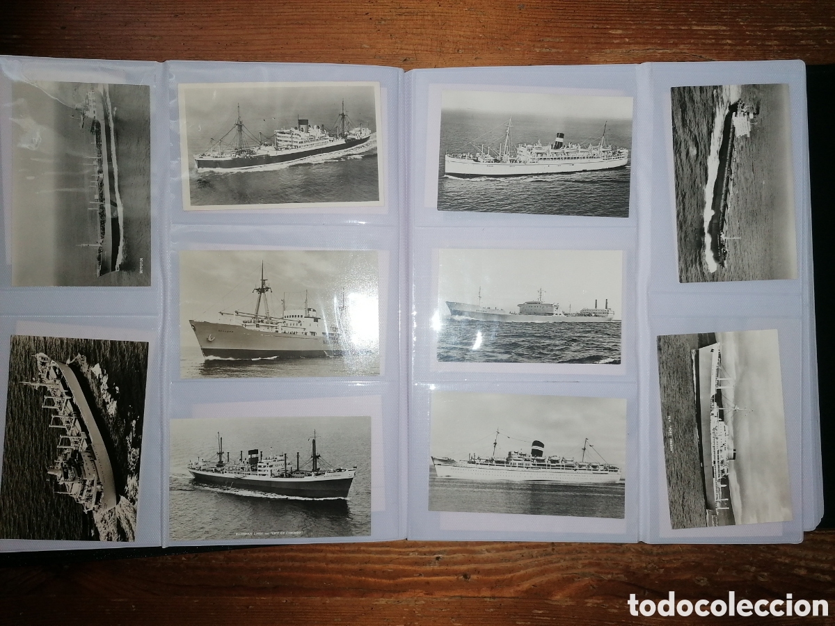 Postales: Gran lote de antiguas tarjetas postales de barcos - Foto 7