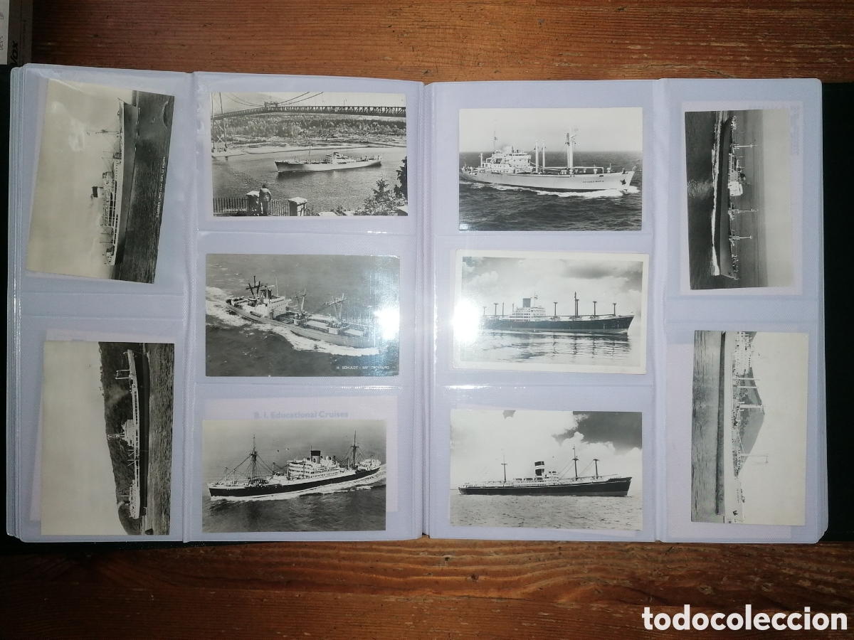 Postales: Gran lote de antiguas tarjetas postales de barcos - Foto 8