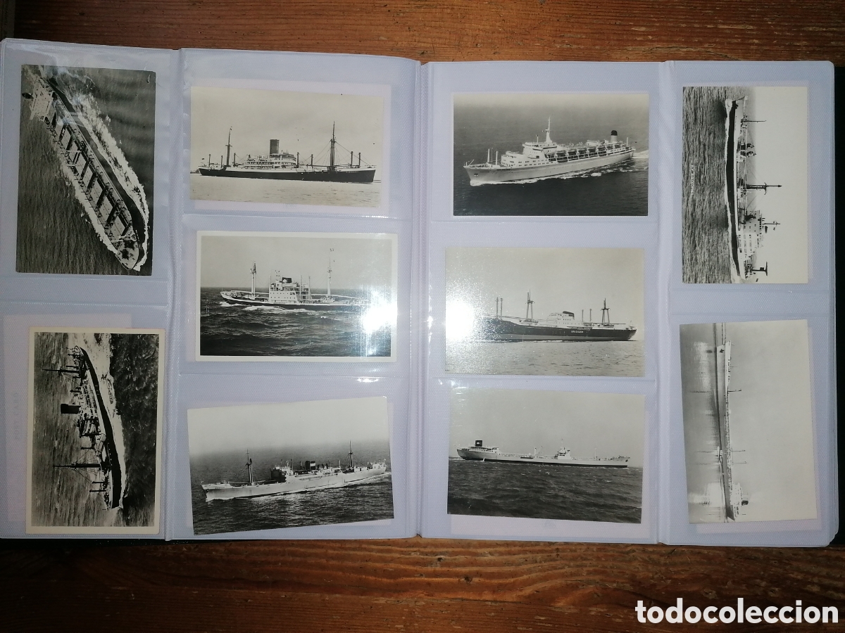 Postales: Gran lote de antiguas tarjetas postales de barcos - Foto 9