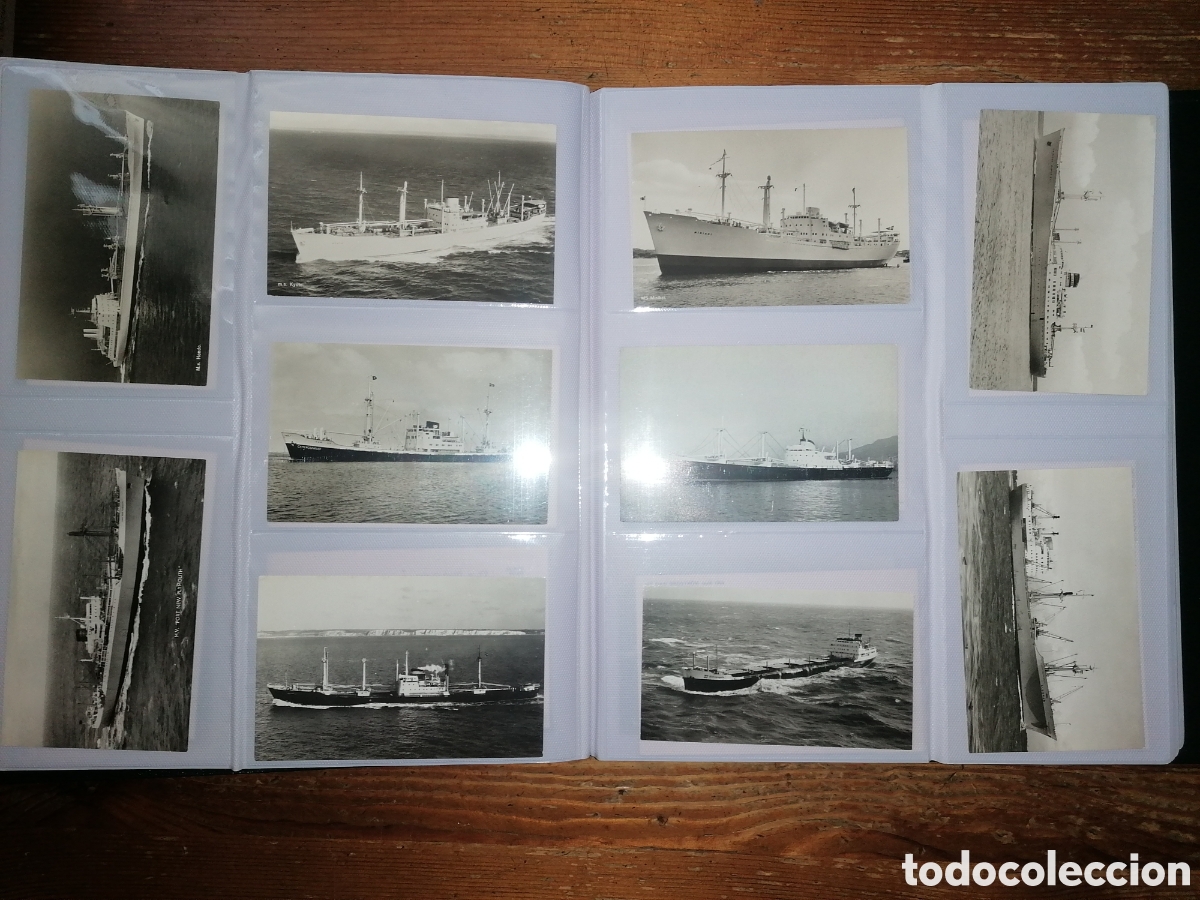 Postales: Gran lote de antiguas tarjetas postales de barcos - Foto 10