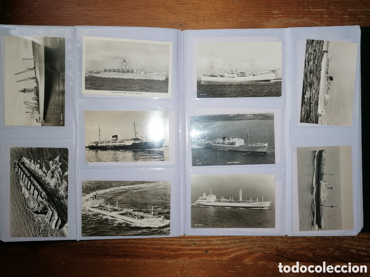 Postales: Gran lote de antiguas tarjetas postales de barcos - Foto 11