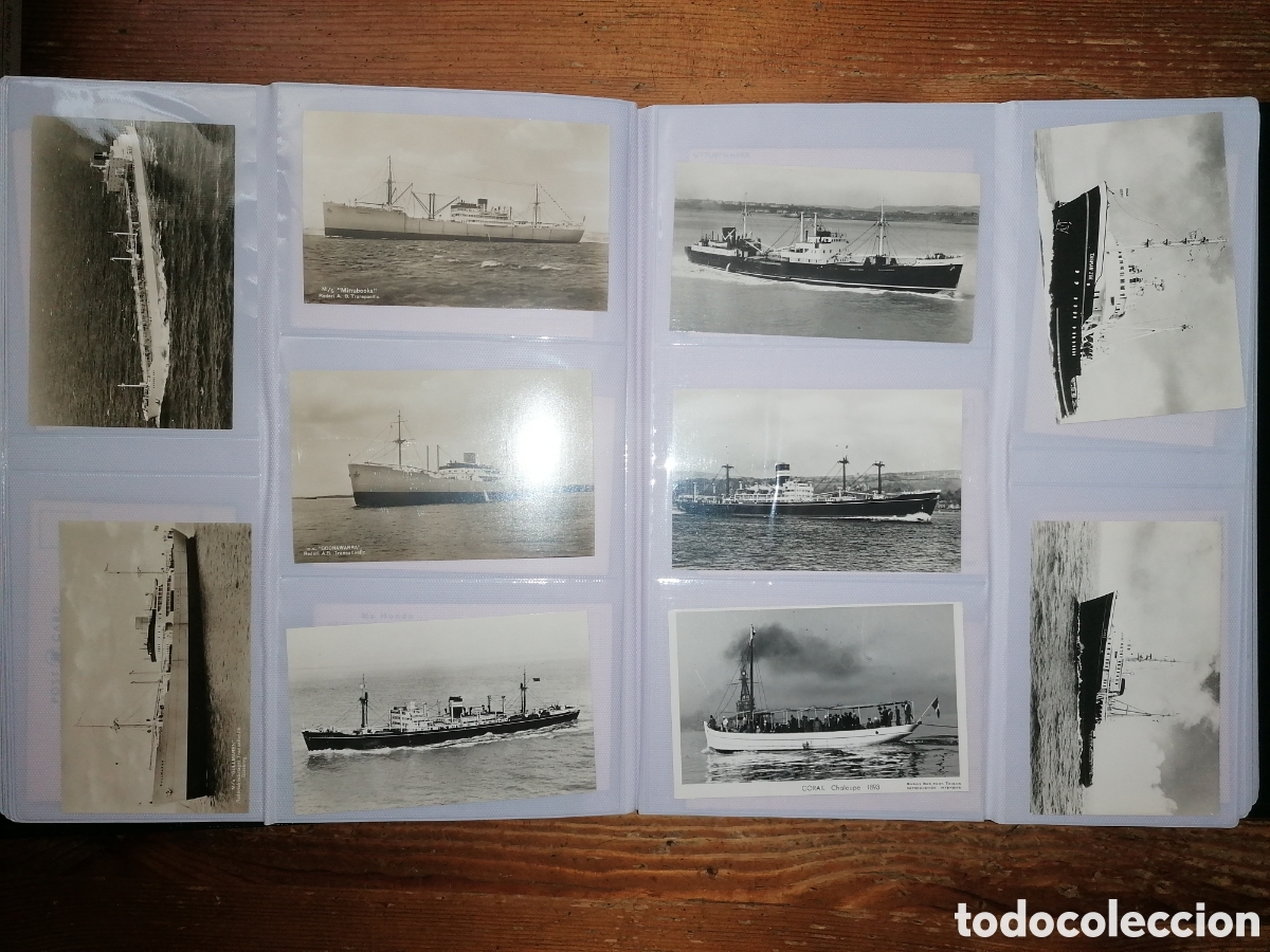 Postales: Gran lote de antiguas tarjetas postales de barcos - Foto 12