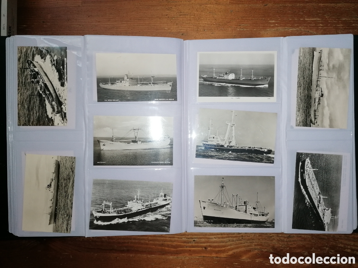 Postales: Gran lote de antiguas tarjetas postales de barcos - Foto 14