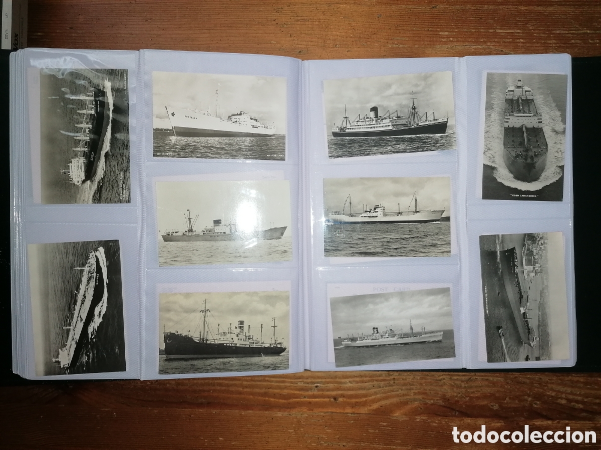Postales: Gran lote de antiguas tarjetas postales de barcos - Foto 15