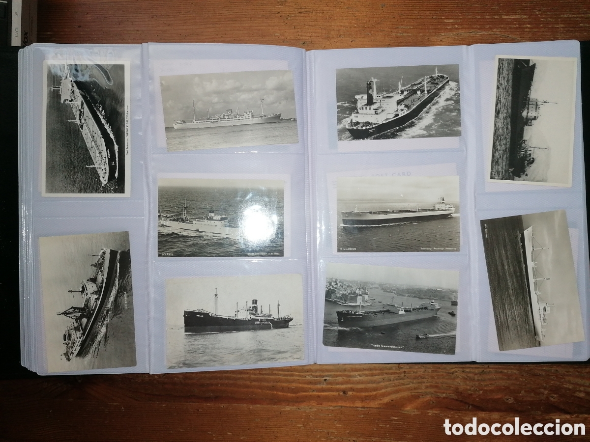 Postales: Gran lote de antiguas tarjetas postales de barcos - Foto 16