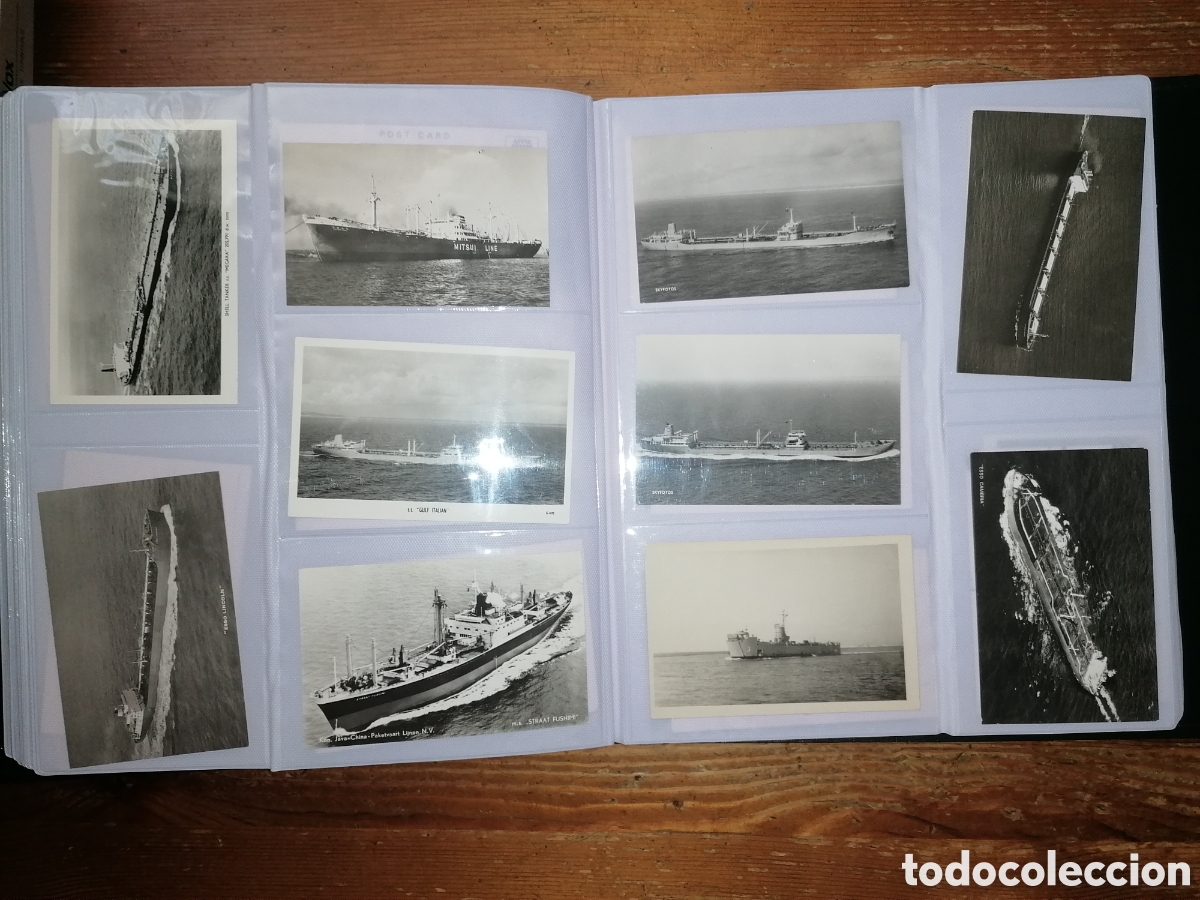 Postales: Gran lote de antiguas tarjetas postales de barcos - Foto 17