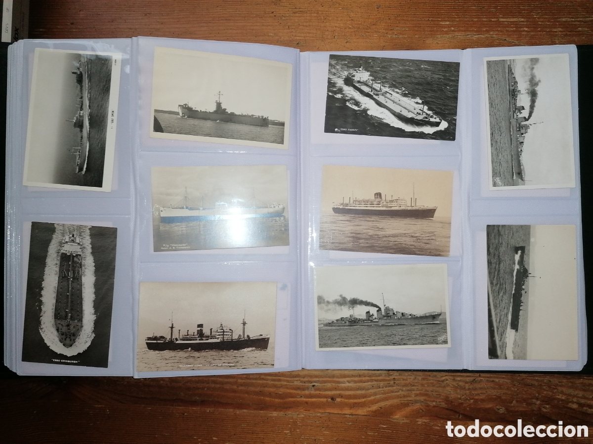 Postales: Gran lote de antiguas tarjetas postales de barcos - Foto 19