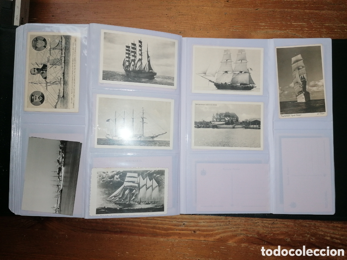 Postales: Gran lote de antiguas tarjetas postales de barcos - Foto 27