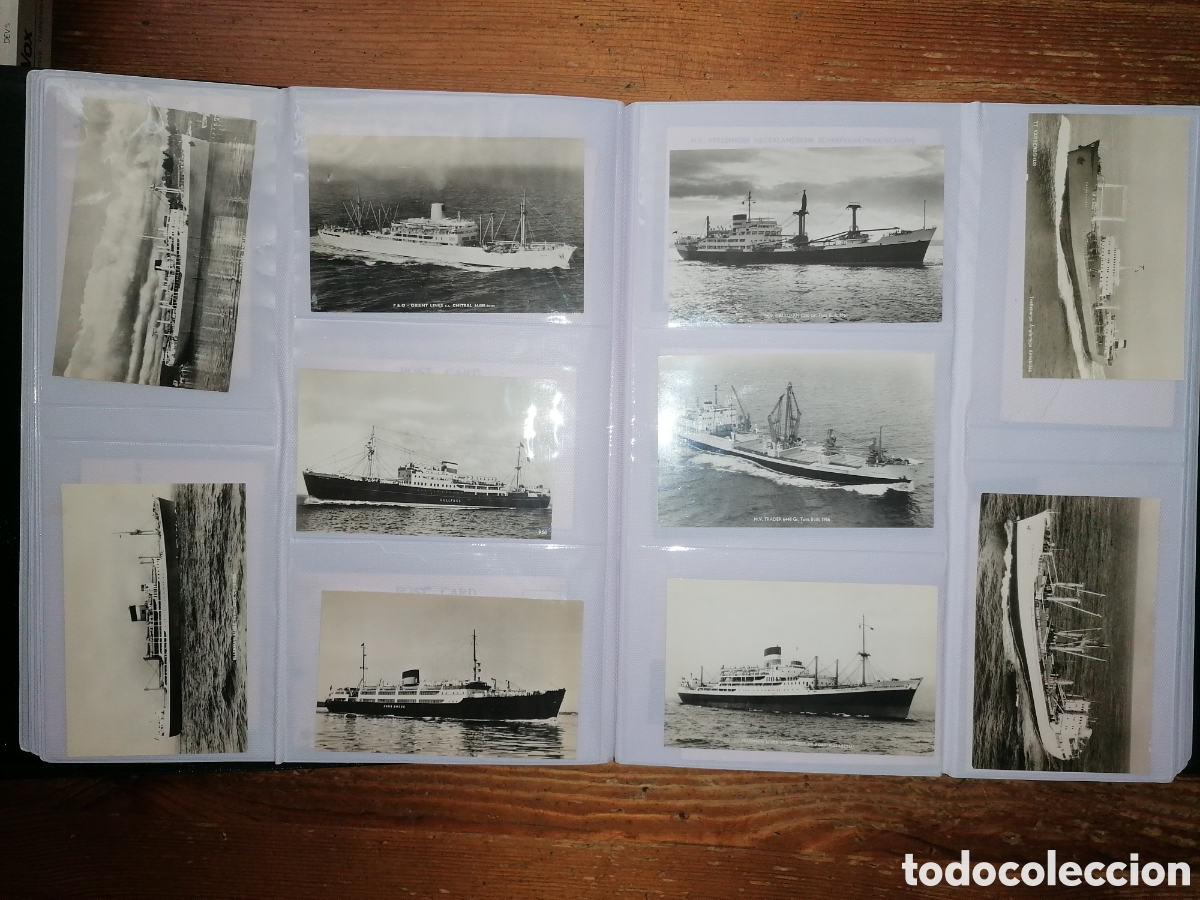 Postales: Gran lote de antiguas tarjetas postales de barcos - Foto 30