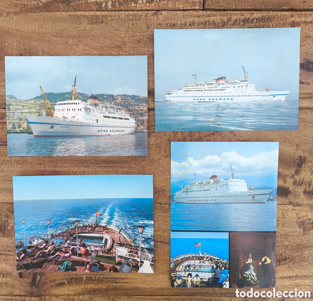 Postales: Lote postales barco buque ferry M.S. Dana Corona y M.S. Dana Sirena Compa&ntilde;&iacute;a DFDS Seaways