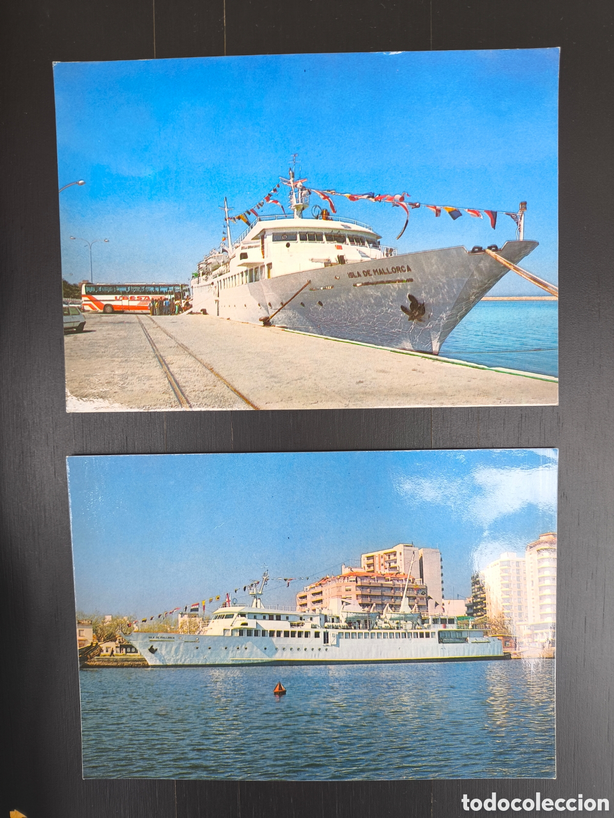 Postales: Lote postales barco buque ferry Isla de Mallorca Compa&ntilde;&iacute;a Flebasa Fletamentos de Baleares S.A.