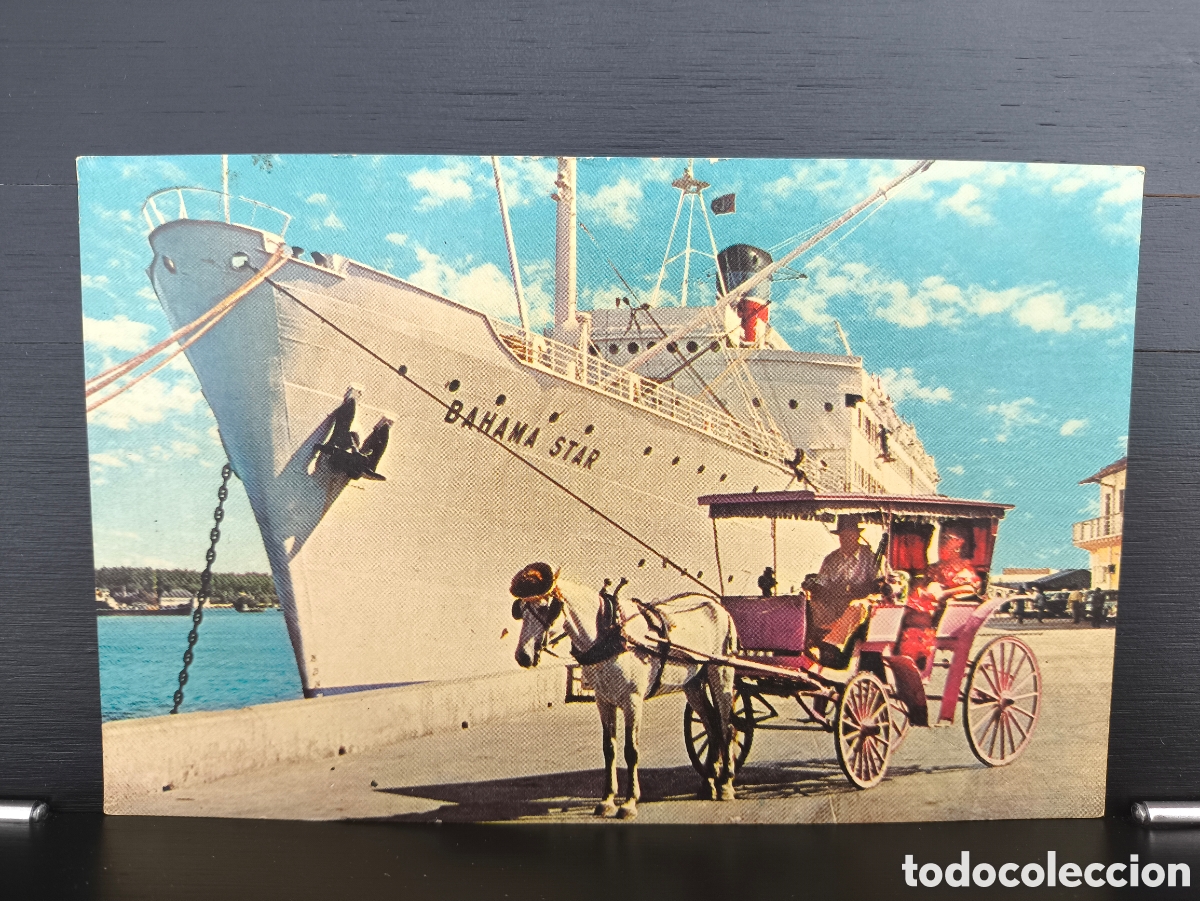 Postales: Postal barco buque crucero S.S. Bahama Star Compa&ntilde;&iacute;a Eastern Steamship Corp puerto de Nassau Bahamas