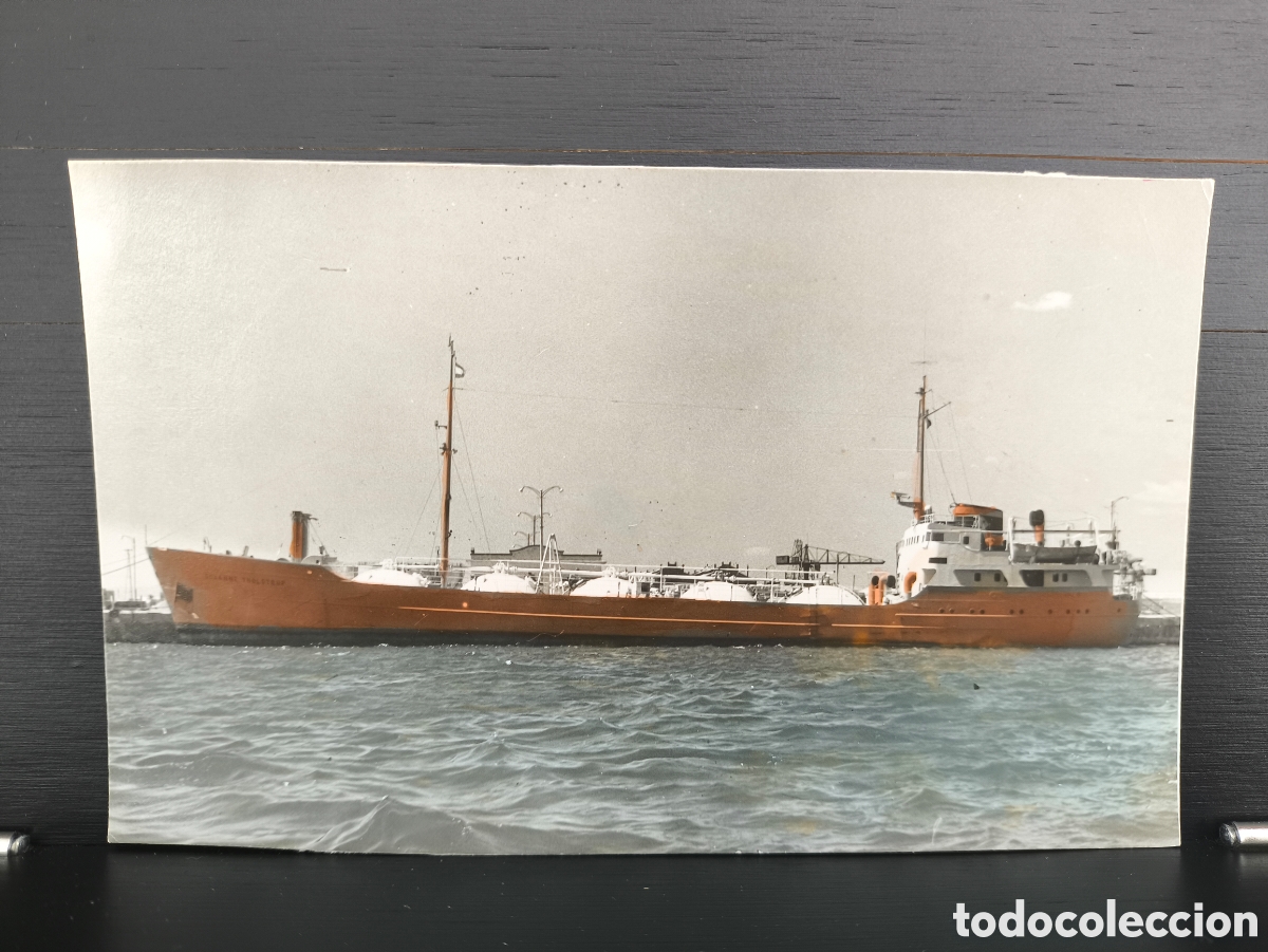 Postales: Antigua fotograf&iacute;a barco buque cisterna M.T. Susanne Tholstrup Compa&ntilde;&iacute;a Kosangas Dinamarca