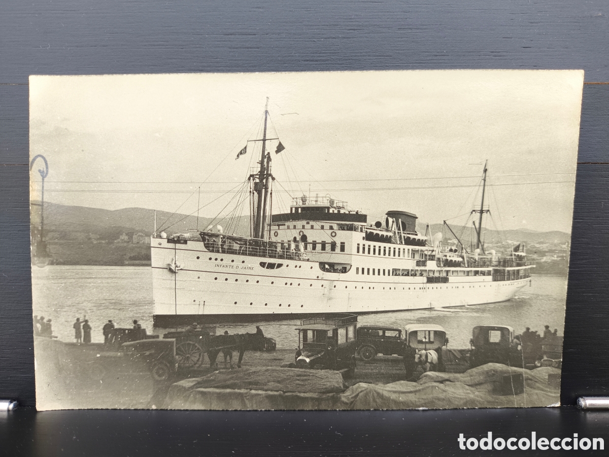 Postales: Antigua postal barco Motonave Infante Don Jaime rebautizado Segunda Republica Ciudad de Barcelona