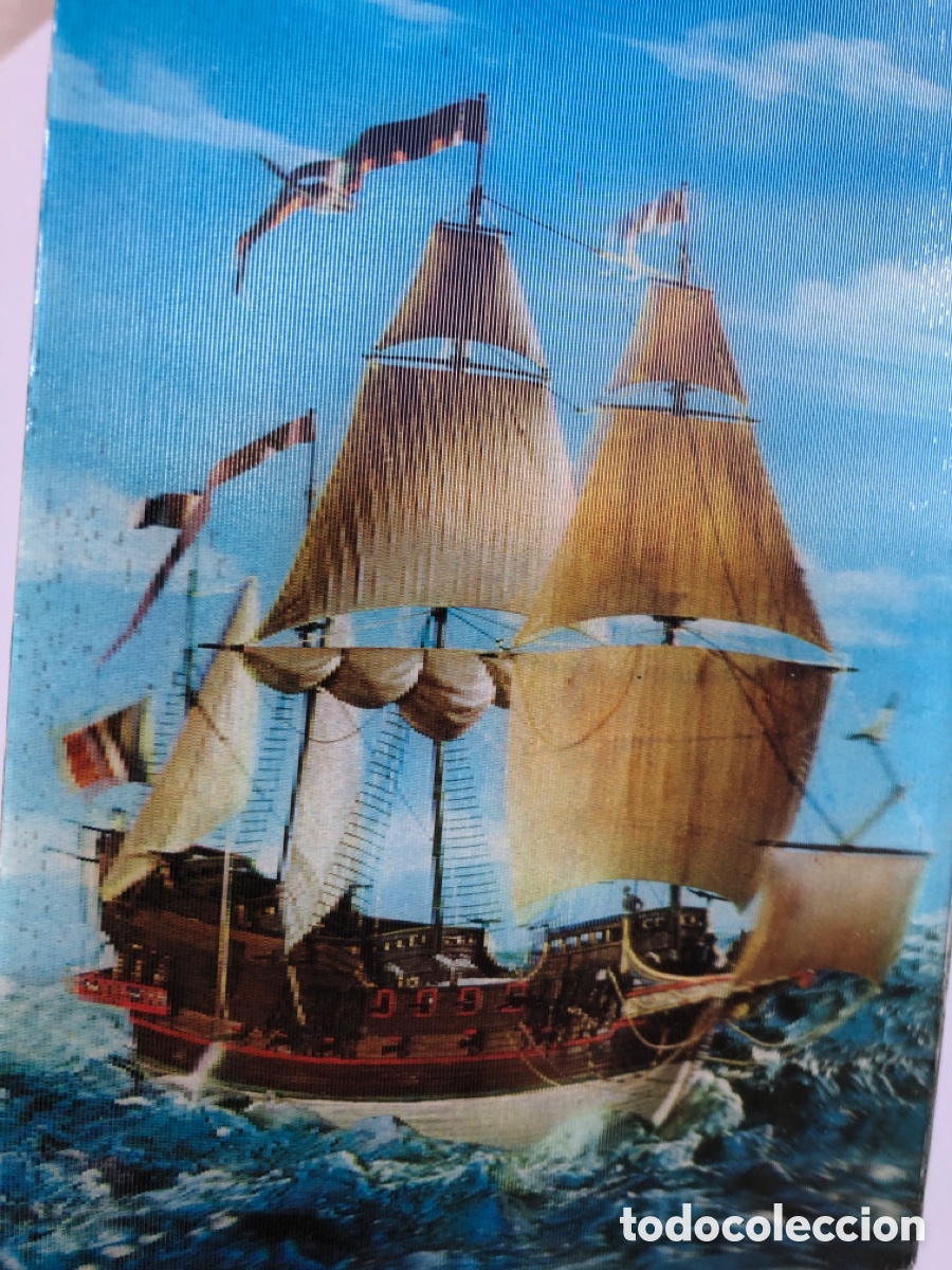 Postales: Postal barco en movimiento (tres dimensiones) - Foto 2