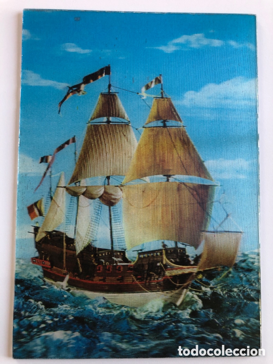 Postales: Postal barco en movimiento (tres dimensiones)