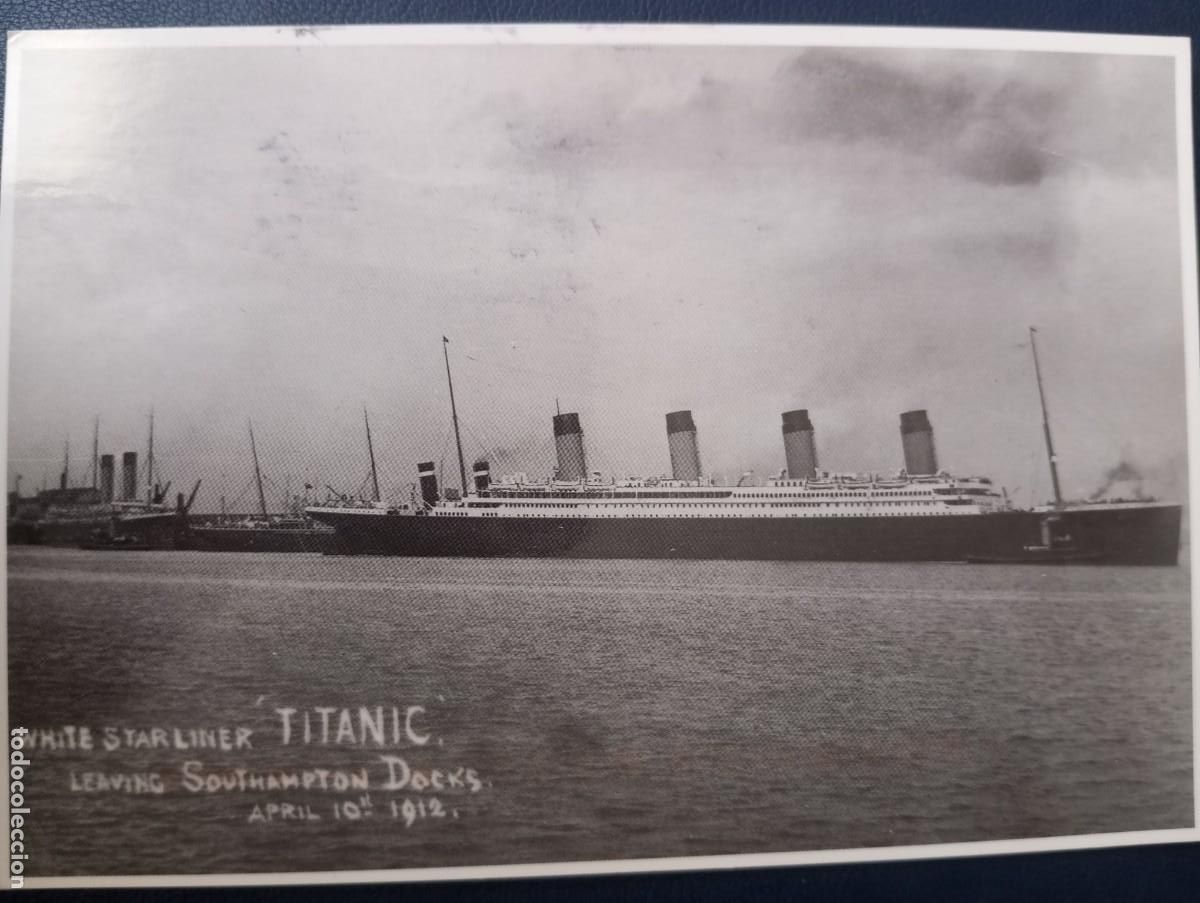 Postales: POSTAL DEL TITANIC ZARPANDO DE SOUTHAMPTON, CIRCULADA