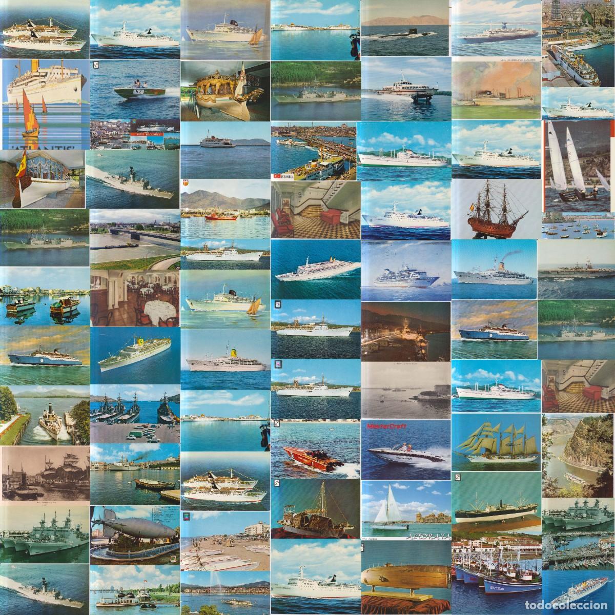 Postales: LOTE 70 POSTALES MODERNAS DE BARCOS