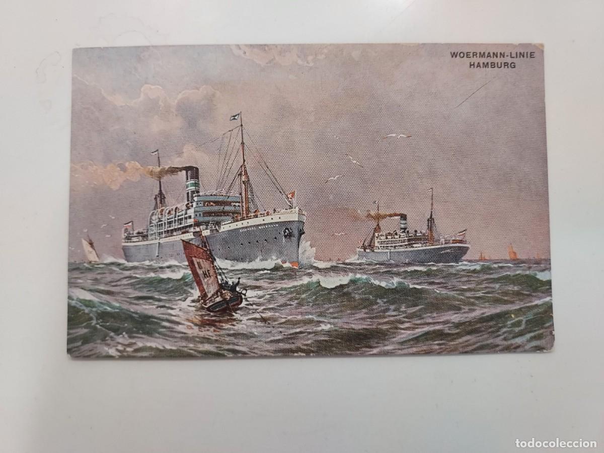 Postales: POSTAL BARCO. ILUSTRADA Willy St&ouml;wer. WOERMANN-LINIE HAMBURG Vapor Eleonore Woermann. S/C. A&Ntilde;OS 1930