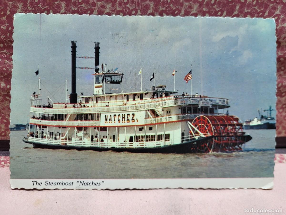 Postales: ANTIGUA POSTAL BARCO STEAMBOAT NATCHEZ RIO NEW ORLEANS ESTADOS UNIDOS