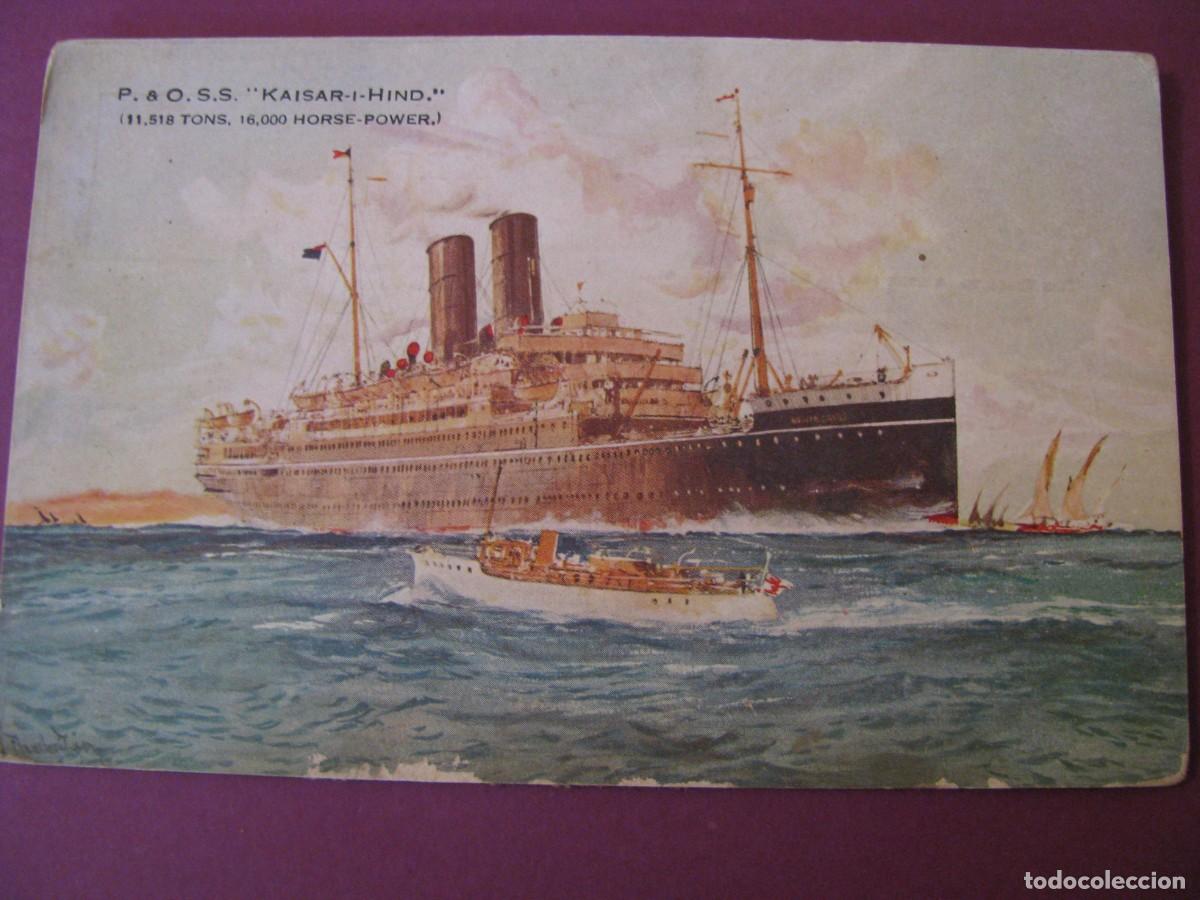 Postales: POSTAL DE TRANSATLANTICO P.&.O.S.S. KAISAR-I-HIND.