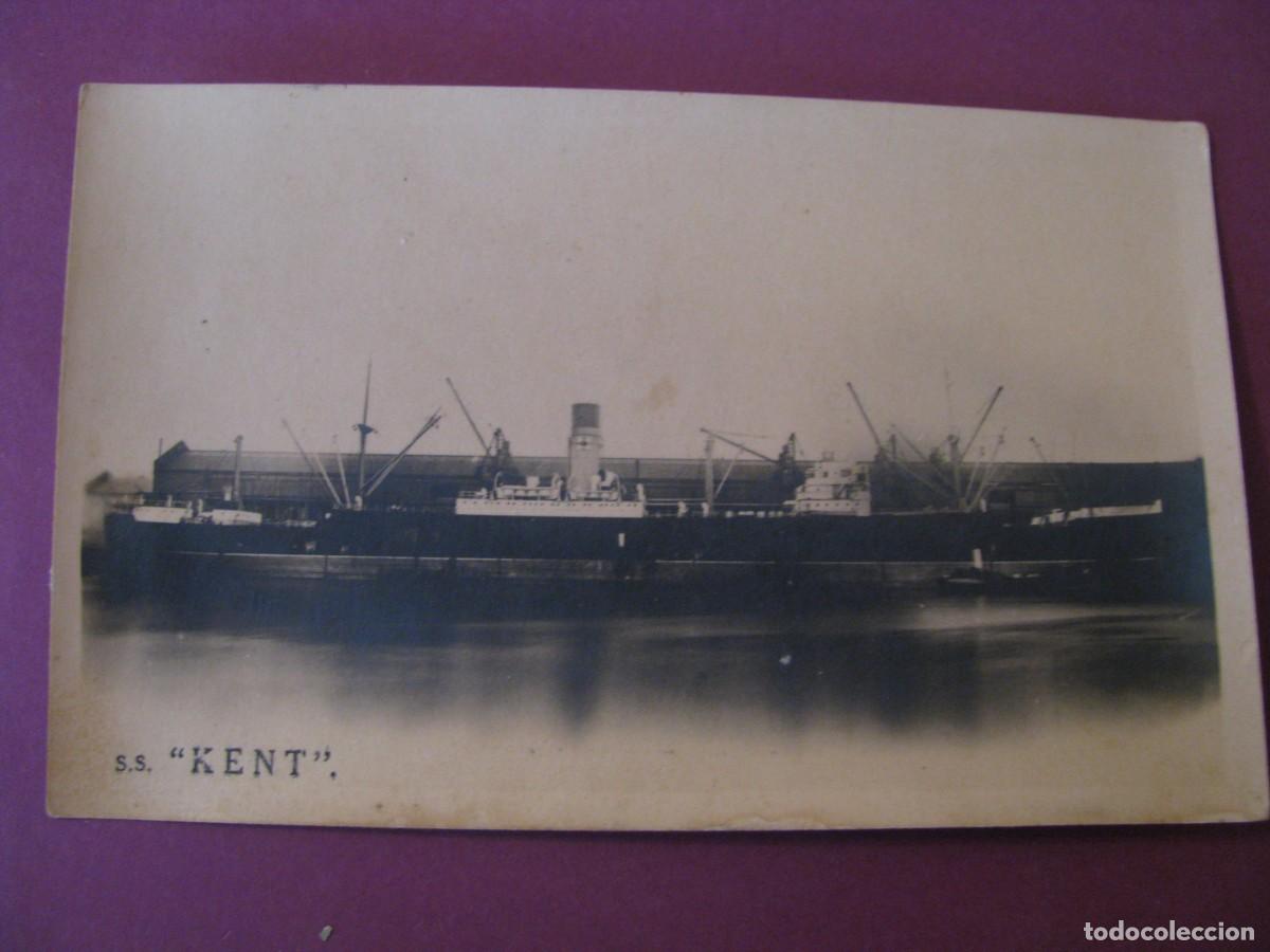 Postales: POSTAL FOTOGRAFICA DE BARCO DE VAPOR S.S. KENT.