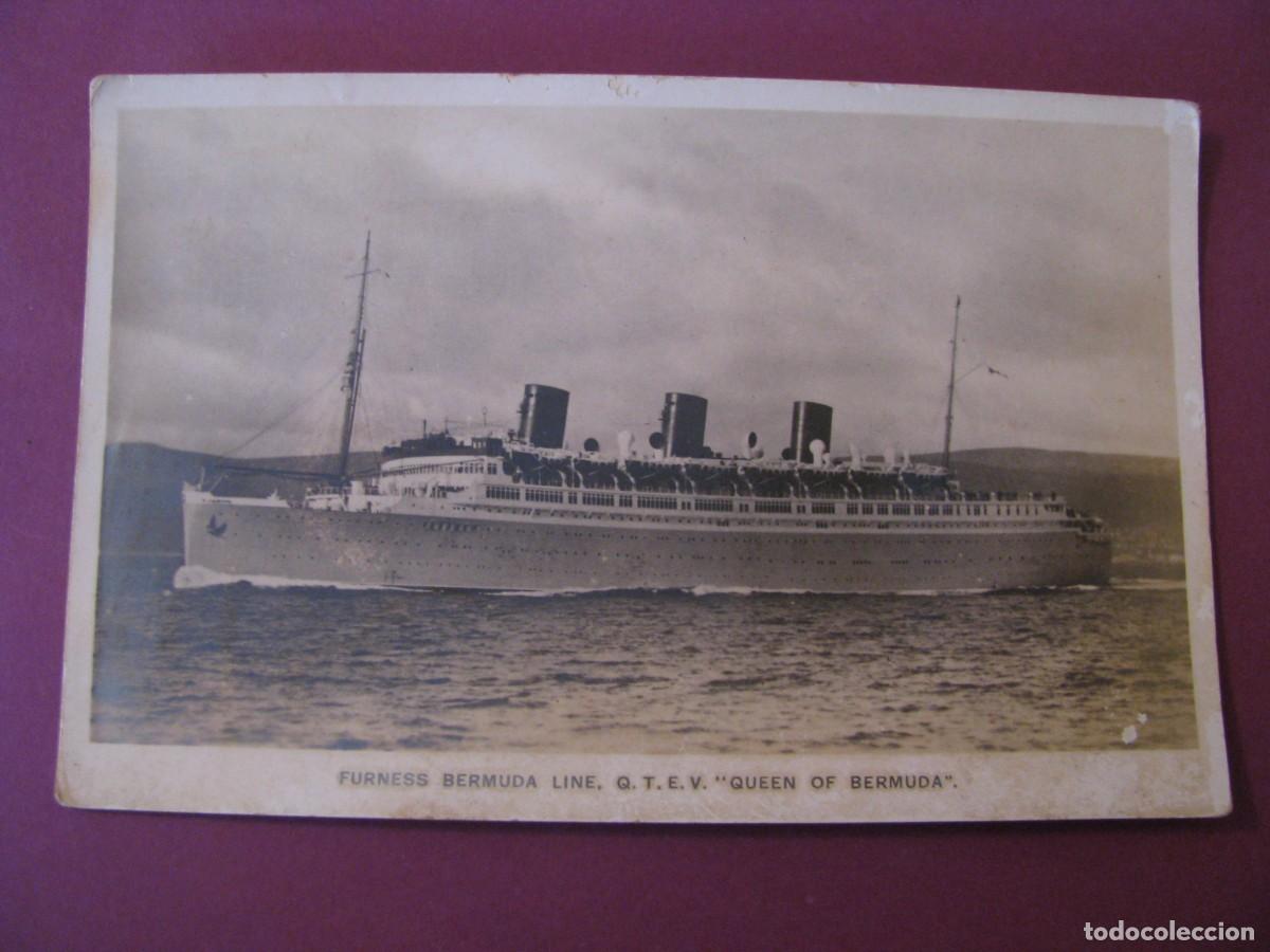 Postales: POSTAL FOTOGRAFICA DEL TRANSATLANTICO Q.T.E.V. QUEEN OF BERMUDA.