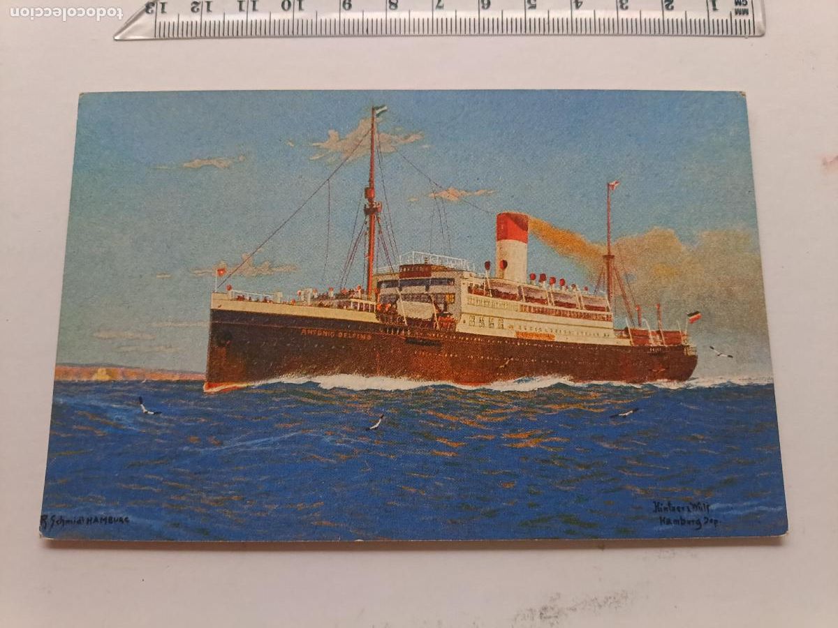 Postales: Trasatl&aacute;ntico Cap Polonio, postal alemana