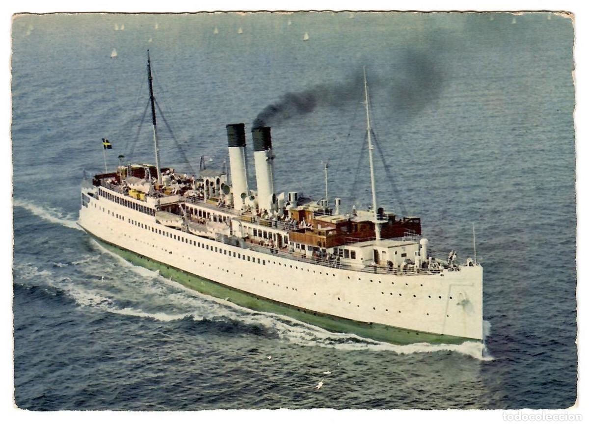 Postales: Ferry sueco &rdquo;Konung Gustav V&rdquo;, que oper&oacute; en el B&aacute;ltico desde Suecia a Alemania y Polonia.