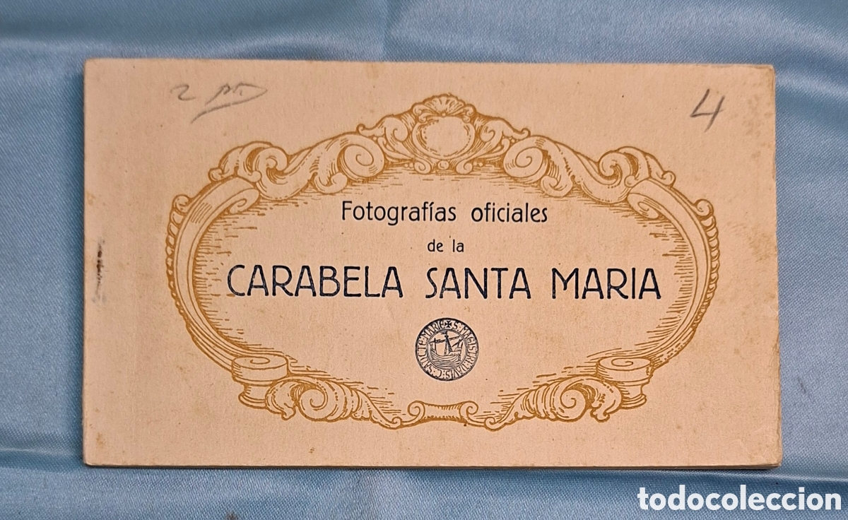 Postales: Bloc con postales oficiales de la Carabela Santa Mar&iacute;a
