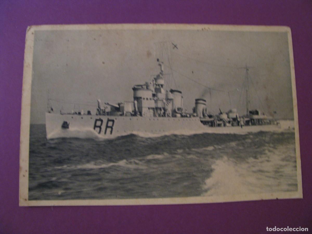 Postales: ANTIGUA POSTAL DEL DESTRUCTOR ITALIANO R. C. T. BOREA. ROMANAMENTE. CIRCULADA