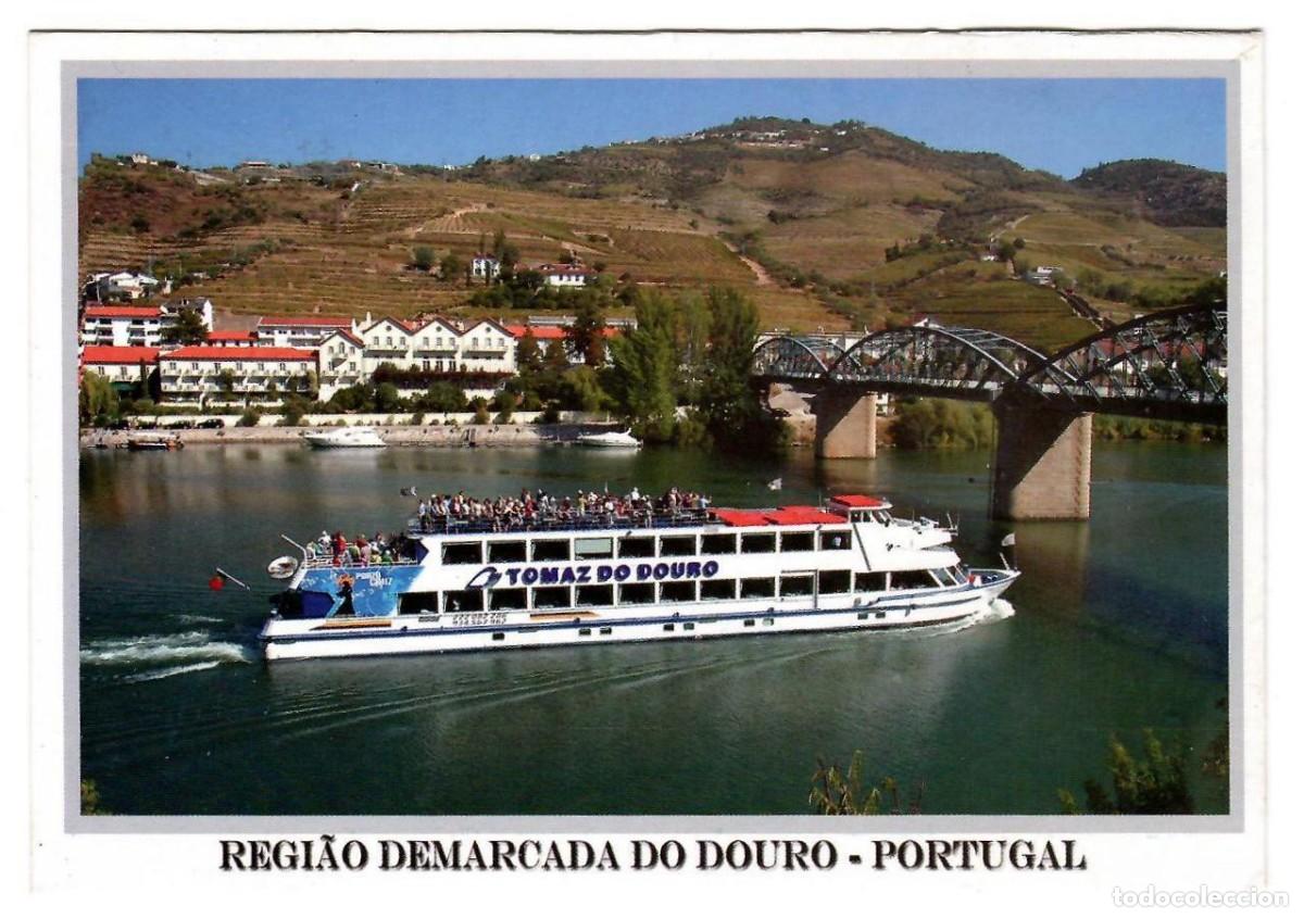 Postales: Barco fluvial &rdquo;TOMAZ DO DOURO&rdquo; en el r&iacute;o Duero (Portugal). Ed. Postais de Portugal, 1900234. Nueva.