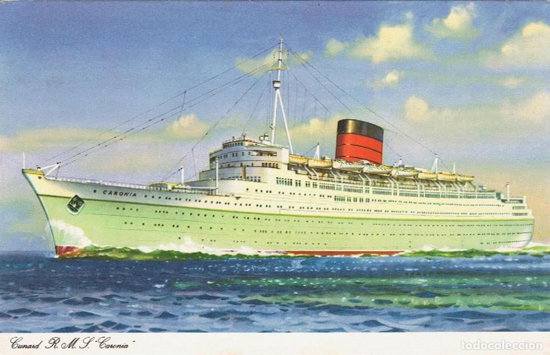 Postales: Buque de crucero Caronia. A&ntilde;os 50. Cunard. Tarjeta oficial.