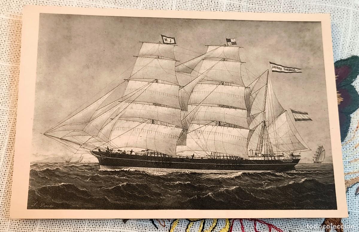 Postales: POSTAL BARCO | CORBETA JOSEFA FORMOSA - MUSEO MAR&Iacute;TIMO BARCELONA