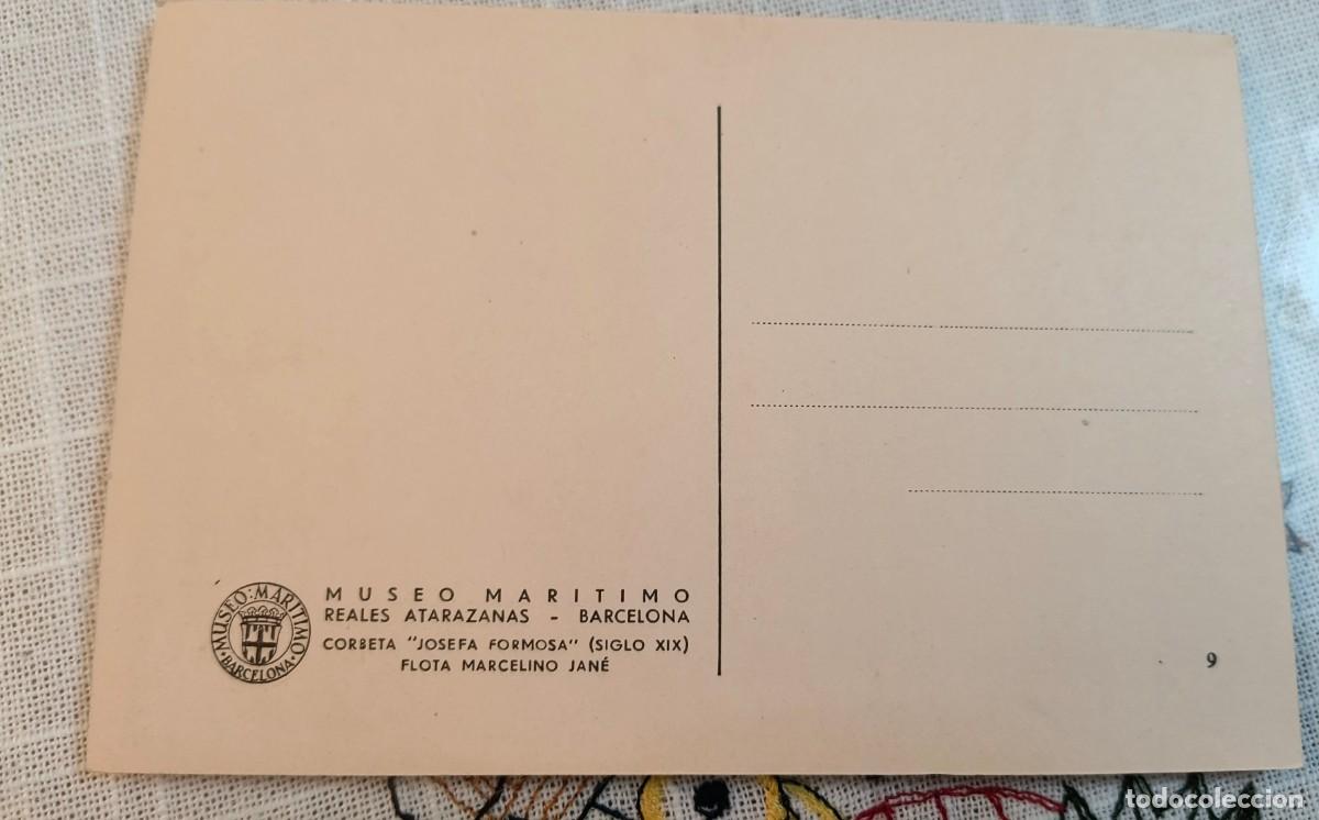 Postales: POSTAL BARCO | CORBETA JOSEFA FORMOSA - MUSEO MAR&Iacute;TIMO BARCELONA - Foto 2