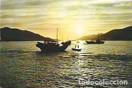 Postales: Hong Kong y Marcofilia, Hong Kong, Junco chino, Con el fondo de Kowloon, Devon (6)