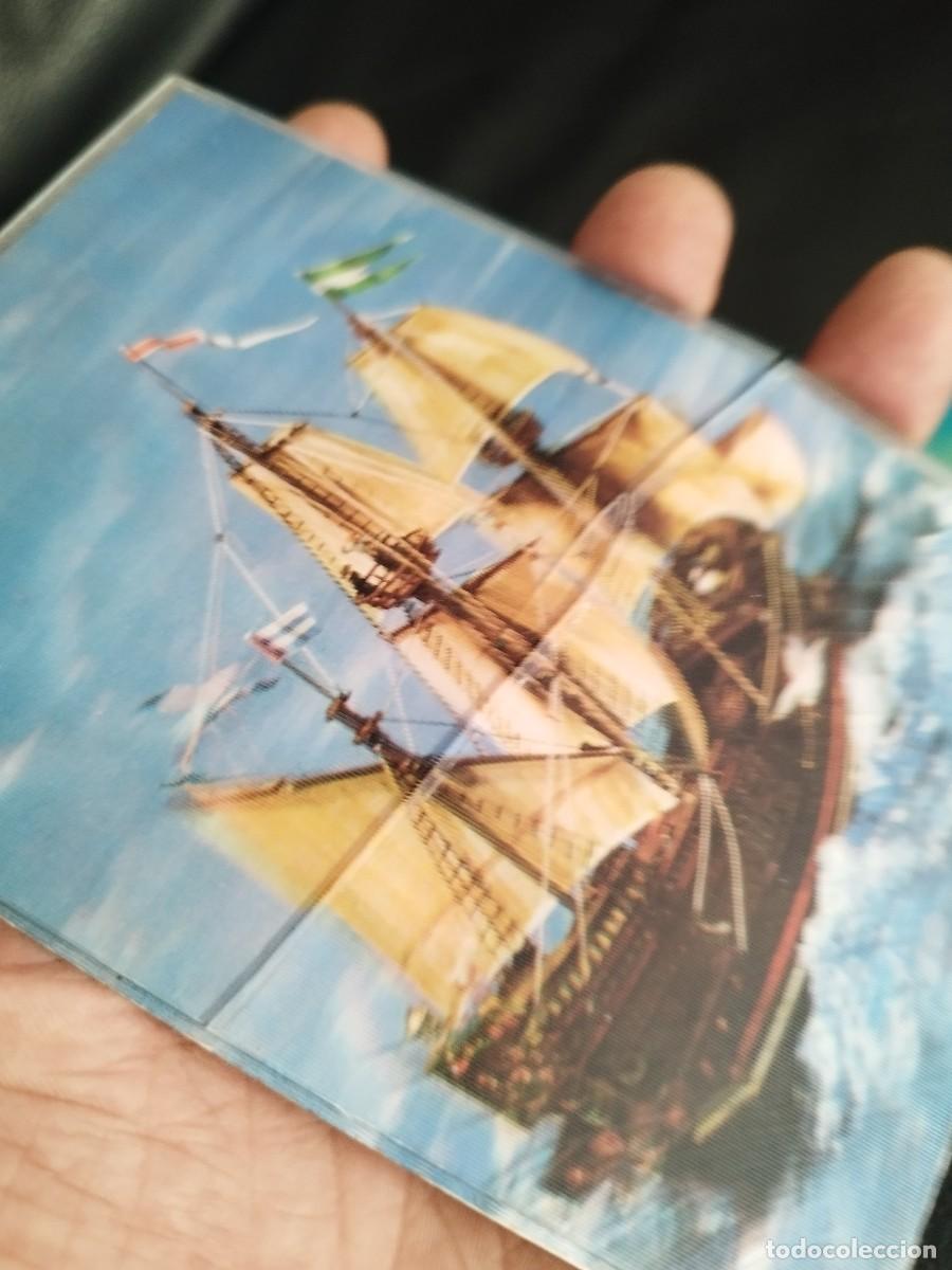 Postales: Dos antiguas tarjetas postales de barcos, calavera. En 3D. Una da&ntilde;ada. - Foto 2