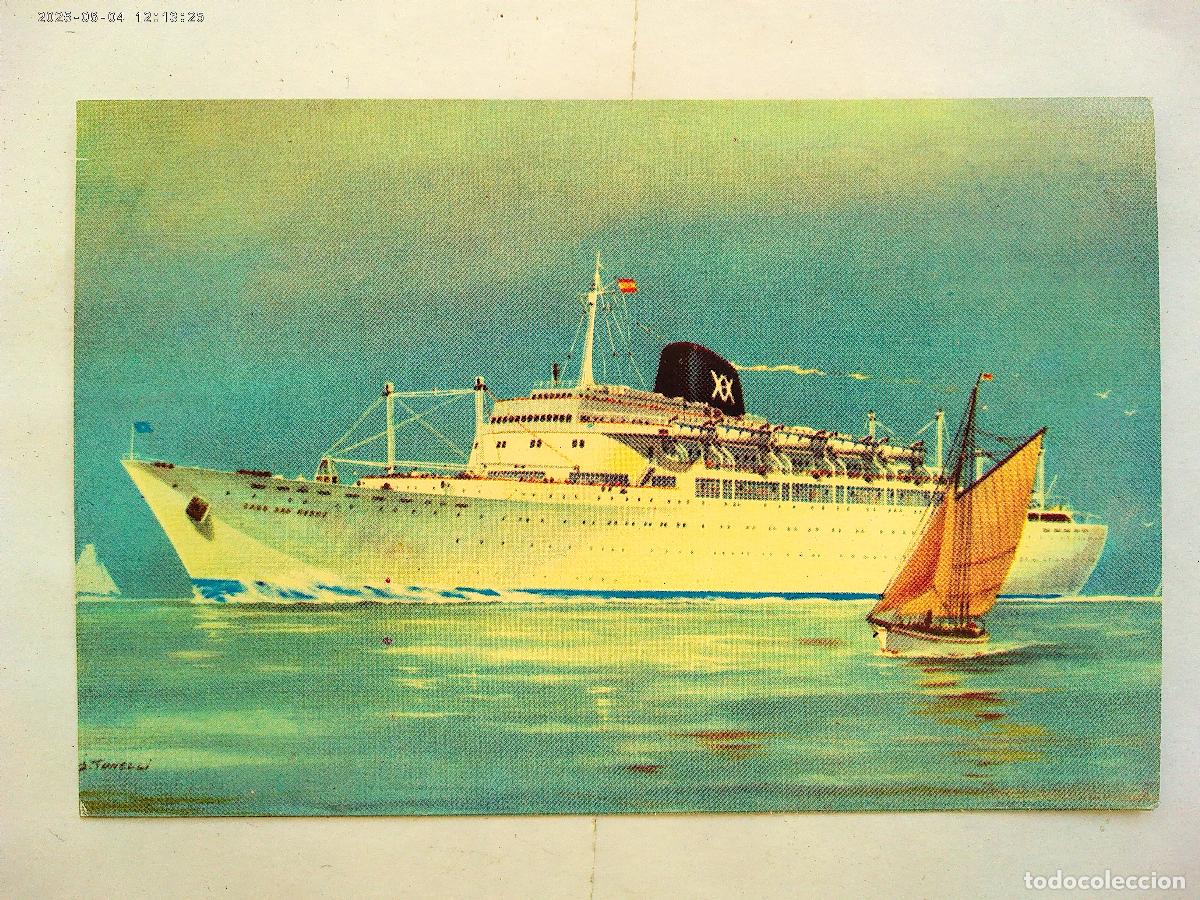 Postales: YBARRA Y CIA , S.A. : POSTAL DEL BARCO TRANSATLANTICO CABO SAN ROQUE - CABO SAN VICENTE , 1959