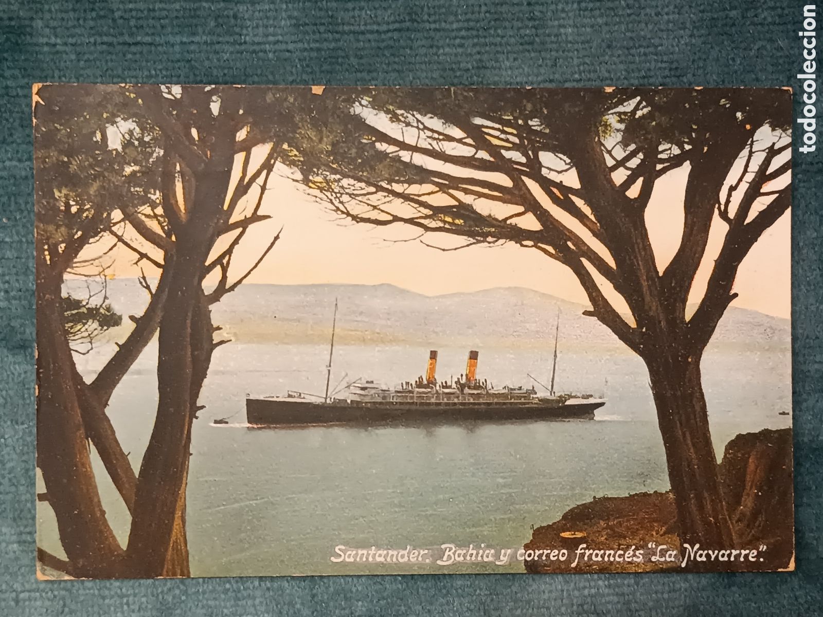 Postales: Santander. Bahia y correo franc&eacute;s &rdquo;La Navarre&rdquo;