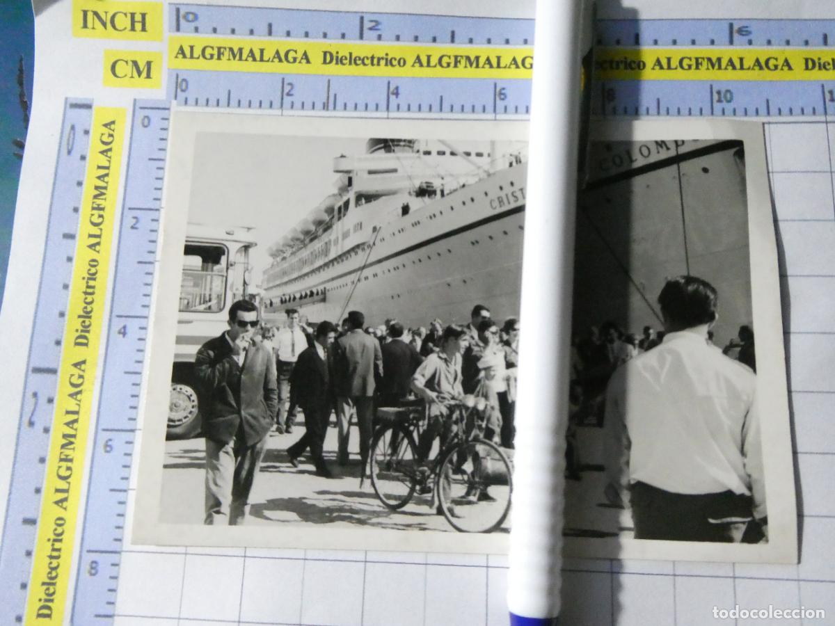Postales: FOTO FOTOGRAF&Iacute;A DE BARCOS NAVIERAS. A&Ntilde;O 1966 BUQUE CRISTOFORO COLOMBO ITALIA PUERTO M&Aacute;LAGA 1640